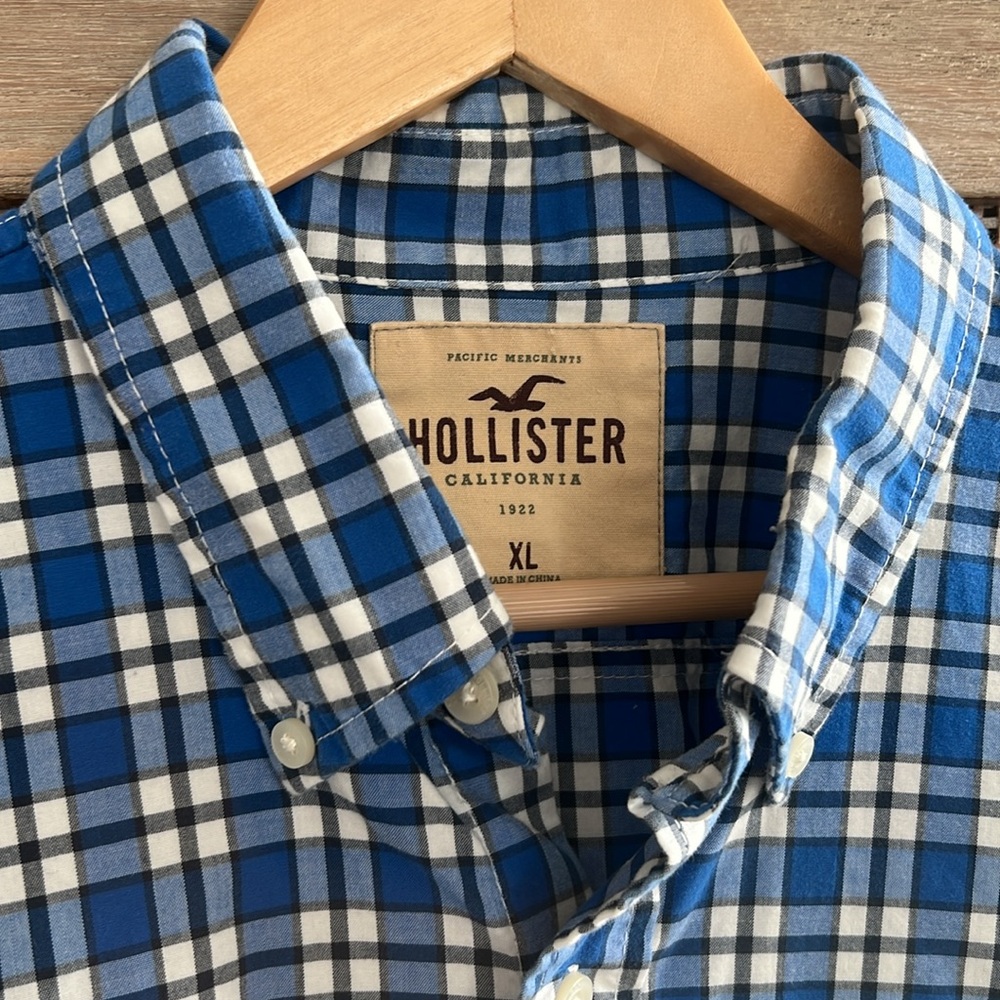 šBUY2 for $15šHollister Checkered Plaid Button Down Longsleeve Shirt size XL - Picture 2 of 10